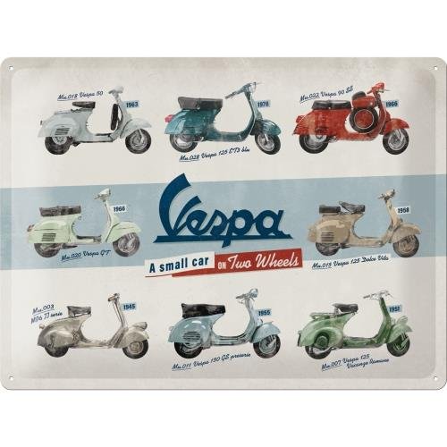 23258 Plakat 30x40 Vespa Model Chart Nostalgic-Art Merchandising