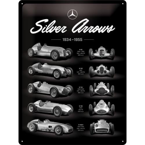 23268 Plakat 30x40cm Mercedes-Benz Silve Nostalgic-Art Merchandising