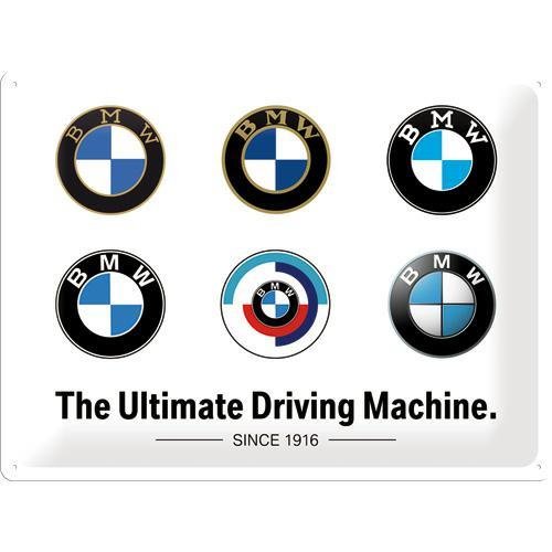 23296 Plakat 30x40 BMW Logo Evolution Nostalgic-Art Merchandising