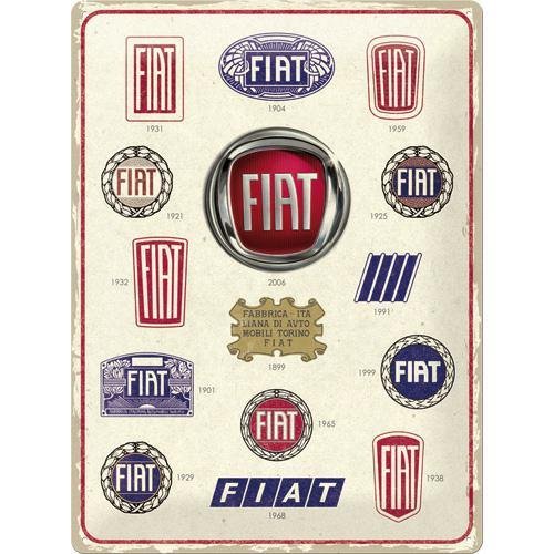 23297 Plakat 30x40 Fiat Logo Evolution Nostalgic-Art Merchandising