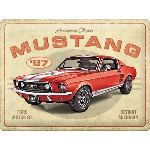 23298 Plakat 30x40 Ford Mustang GT Red Nostalgic-Art Merchandising
