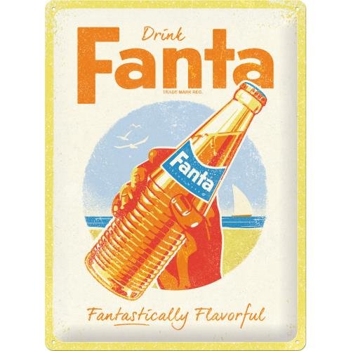 23303 Plakat 30x40 Fanta Bottle Beach Nostalgic-Art Merchandising