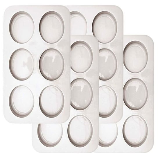 24 owalne silikonowe formy do mydła o wymiarach 8 x 6 x 3 cm Youdoit