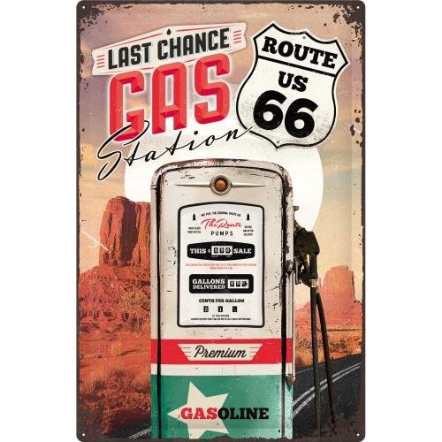 24002 Plakat 40 x 60cm Route 66 Gas Stat Nostalgic-Art Merchandising