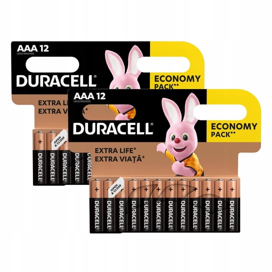 24X Alkaliczne Baterie Paluszki Duracell Mn2400 Aaa 1.5 V 2000 Mah Duralock Duracell