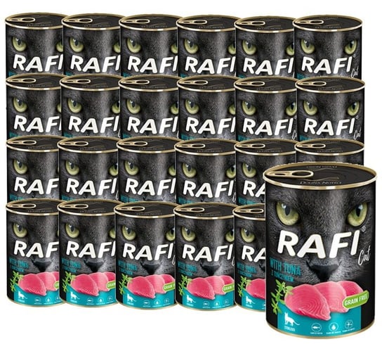 24x Karma mokra dla kota Rafi Sterilised z tuńczykiem 400 g Dolina Noteci