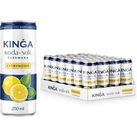 24x Kinga woda + sok o smaku cytrynowym 250 ml Inna marka