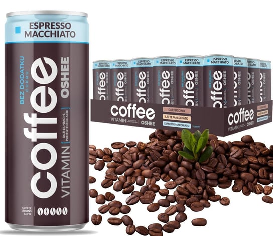 24x OSHEE Vitamin Coffee Espresso Macchiato 250 ml Inna marka