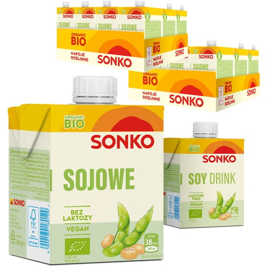 24x SONKO Sojowe Organic BIO napój roślinny 500ml Sonko