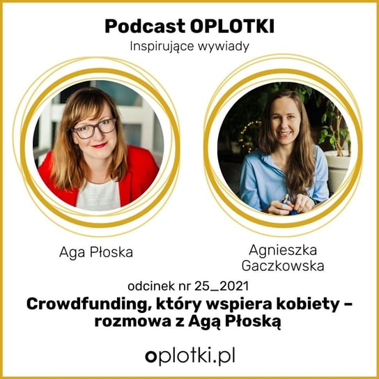 #25_2021 Agnieszka Płoska o crowdfundingu, który wspiera kobiety - Oplotki - biznes przy rękodziele - podcast Gaczkowska Agnieszka