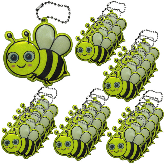 25szt Brelok breloczek gadżet odblaskowy odblask zawieszka pszczoła STAMAL