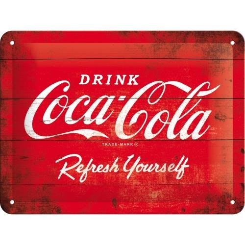 26173 Plakat 15 x 20cm Coca-Cola - Logo Nostalgic-Art Merchandising