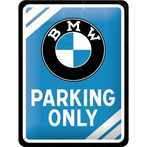 26177 Plakat 15 x 20cm BMW - Parking Onl Nostalgic-Art Merchandising