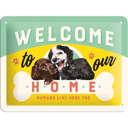 26210 Plakat 15 x 20cm Welcome Puppies Nostalgic-Art Merchandising