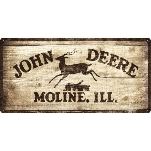 27001 Plakat 25 x 50cm John Deere Logo 1 Nostalgic-Art Merchandising