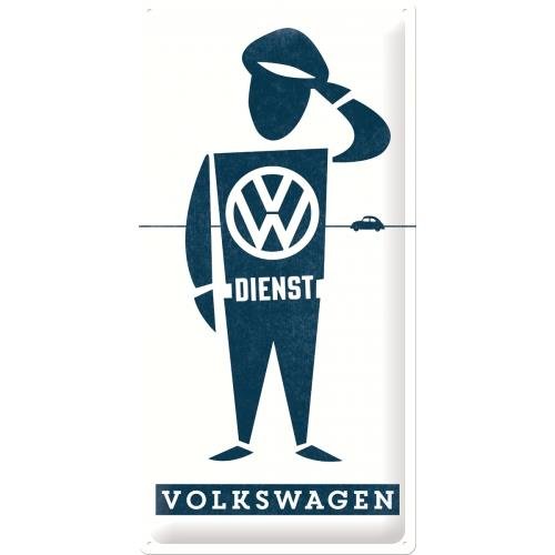 27020 Plakat 25 x 50cm VW Dienst Mann Nostalgic-Art Merchandising