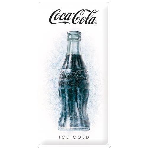 27028 Plakat 25 x 50cm Coca-Cola Ice Whi Nostalgic-Art Merchandising