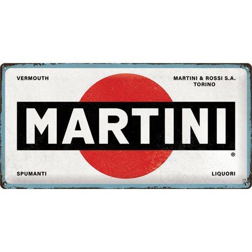 27030 Plakat 25x50cm Martini Logo White Nostalgic-Art Merchandising