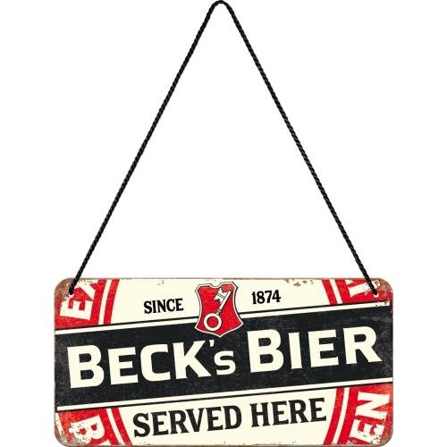 28033 Zawieszka Becks-Label Served Here Nostalgic-Art Merchandising