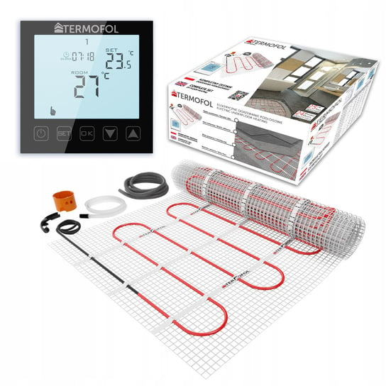 2m2 - Zestaw folia mata grzewcza + TF-H1 Czarny TERMOFOL