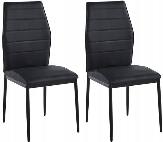 2Szt Krzesło Tapicerowane Ekoskóra Do Jadalni Salonu Biura Stylowe Mocne 2X Mark Kontrast