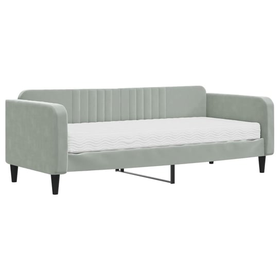 2w1 Sofa-łóżko jasnoszary 223x100x75cm z piankowym Inna marka