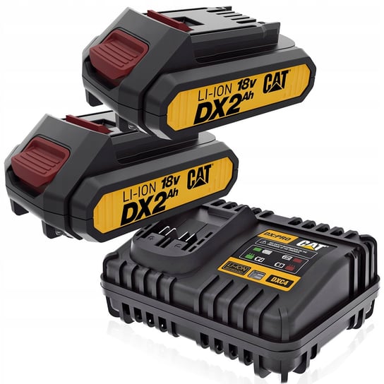 2x Akumulator CAT DXB2 18V 2.0Ah + Ładowarka DXC4 Cat&Cat