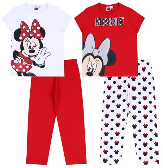 2x Biało-czerwona piżama Myszka Minnie DISNEY 4-5 lat 110 cm Disney