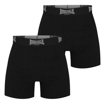2x Bokserki Lonsdale TRUNKS czarne w pudełku, Rozmiar L Lonsdale