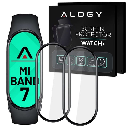 2x Elastyczne Szkło 3D Alogy do Xiaomi Mi Band 5 Black 4kom.pl