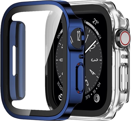 2x ETUI OBUDOWA NA ZEGAREK APPLE WATCH 7/8 45mm NIEBIESKA BEZBARWNA LEKKA Inna marka