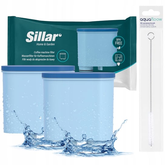 2x Filtr wody do ekspresu Saeco Philips LatteGo Latte GO - zamiennik + czyścik wycior Sillar