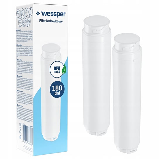 2x Filtr wody Wessper do lodówki Bosch KAD62 KAD90 B22C zamiennik 11025825 Wessper