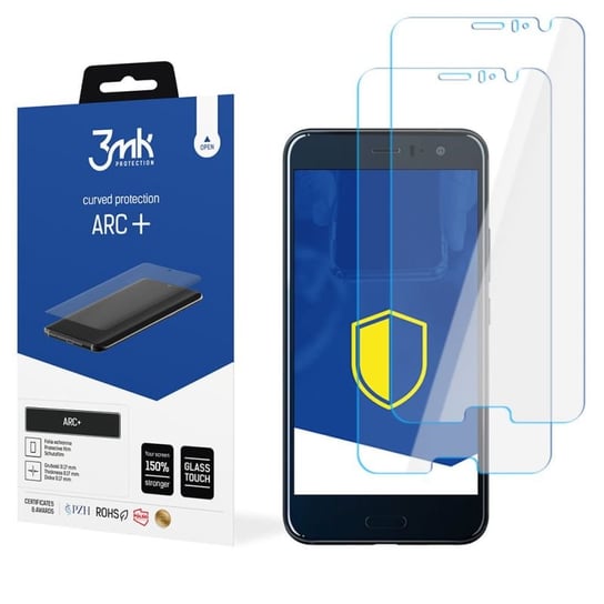 2x Folia na zaokrąglony ekran do do HTC U11 - 3mk ARC+ 3MK