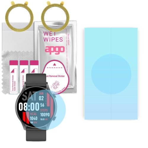 2x folia ochronna hydrożelowa do Kieslect KR -  apgo HD HQ FLEX Smartwatch Hydrogel Protection Ochrona na ekran smartwatcha apgo