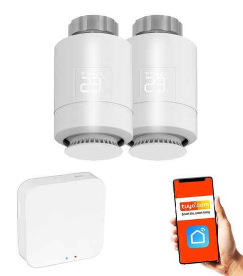 2x Głowica Termostat + Bramka ZigBee app TUYA WiFi Inna marka