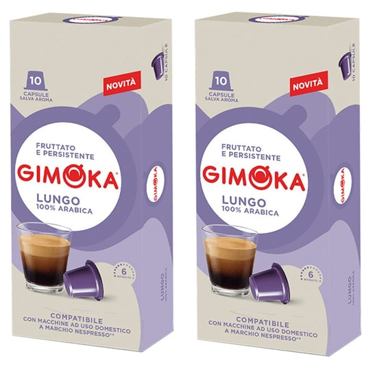 2x Kapsułki do ekspresu GIMOKA Nespresso Lungo 10 sztuk Gimoka