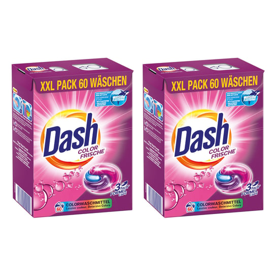 2x Kapsułki do prania DASH Color Detergent 3in1 60 szt DASH