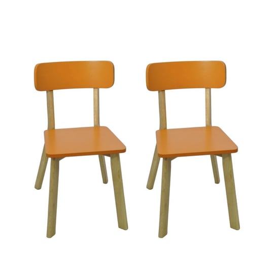 2X Krzesło Kuchenne Drewniane Pomarańczowe Ardsel