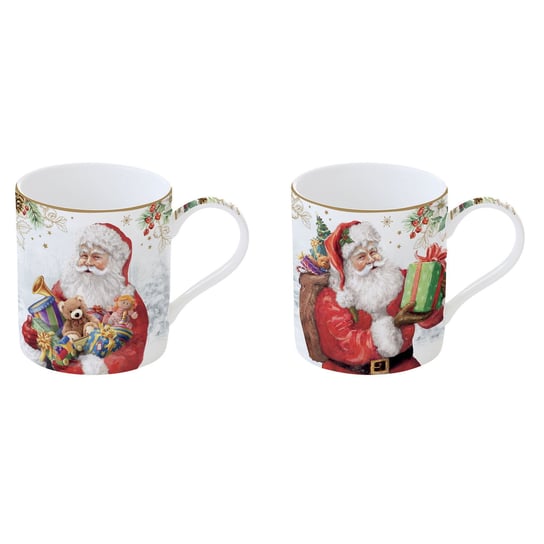 2X Kubek porcelanowy świąteczny - Santa Is Coming 350 ml, Easy Life/Nuova R2S EASYLIFE
