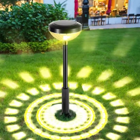 2X Lampa Solarna Ogrodowa Rysuje Koliste Pierścienie Ciepłego Światła Inna marka
