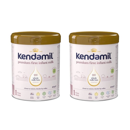 2x Mleko początkowe KENDAMIL Premium 1 DHA+ 800 g Kendamil
