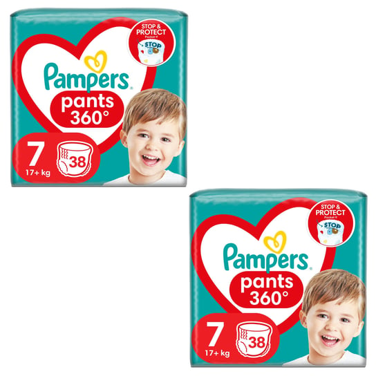 2x Pieluchomajtki PAMPERS Pants 7 (17+kg) 38 szt Pampers