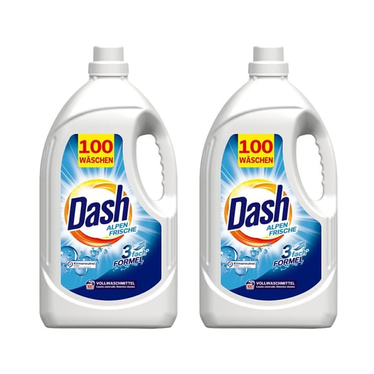 2x Płyn do prania DASH Alpen Frische 100 prań 5 l DASH