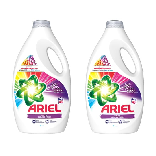 2x Płyn do prania kolorów ARIEL Cool Clean Color 48 prań 2,4 l Ariel