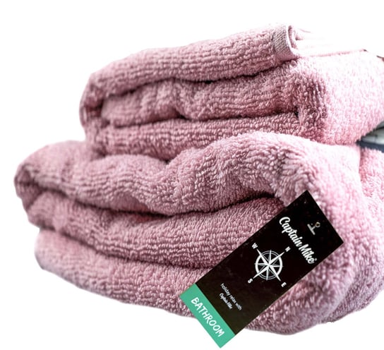 2X Ręczniki Bawełniane 100% 30X50 Cm Różowe Zestaw Do Rąk Twarzy Ciała Captain Mike