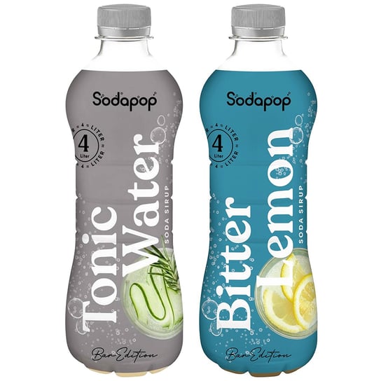 2X Syrop Sodapop Bar Edition Tonik + Gorzka Cytryna Do Saturatora 500Ml Sodapop