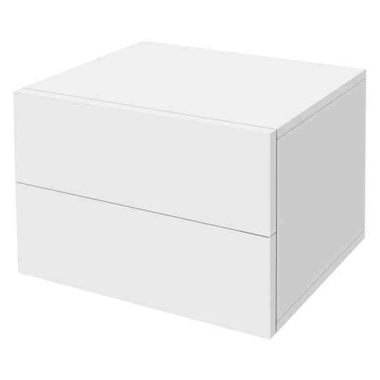 2x szafka nocna wisząca z 2 szufladami komoda szafka nocna biały mat ML-DESIGN