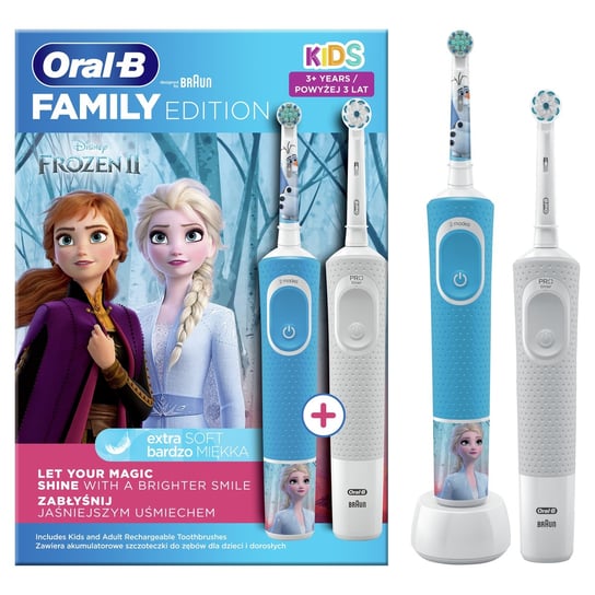 2X Szczoteczka Elektryczna Oral-B Dla Dzieci Frozen + Vitality 100 Biała Oral-B
