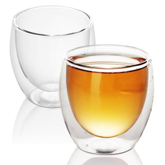 2x Szklanki Termiczne 200-300 ml - Szklanka Termo ustnie dmuchana szklanka izolowana do latte macchiato, jako szklanka do herbaty lub kawy Bezpieczna w zmywarce bez uchwytu Intirilife